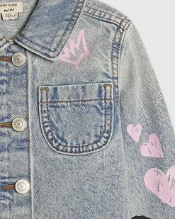 Mini Girls Blue Sassy Era Denim Jacket