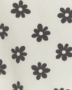 Mini Girls Cream floral Print Leggings 3 pack