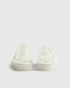 Mini Girls Cream Pearl Shell Jelly Sandals