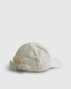 Mini Girls Cream Sequin Lace Cap