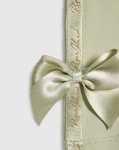 Mini Girls Green Satin Bow Cycling Shorts Set