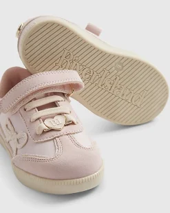 Mini Girls Pink Bow Trainers