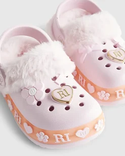 Mini Girls Pink Light Up Clogs