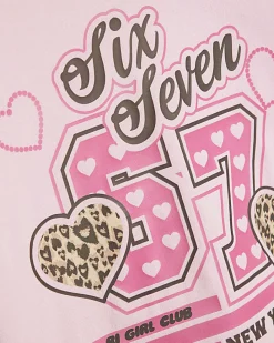 Mini Girls Pink New York Six Seven T-Shirt