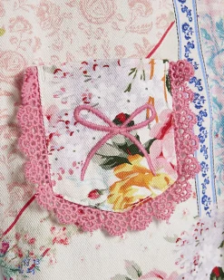 Mini Girls Pink Patchwork Cotton Dungarees