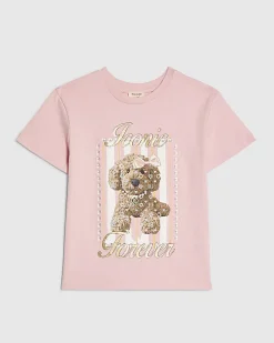 Mini Girls Pink Pooch Iconic Forever T-Shirt