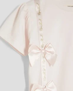 Mini Girls Pink RI Bow T-Shirt Set