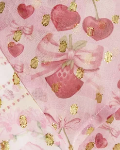 Mini Girls Pink Short Sleeve Printed Dress