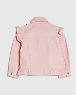 Mini Girls Pink Strawberry Crochet Jacket
