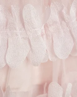 Mini Girls Pink Tiered Tulle Dress