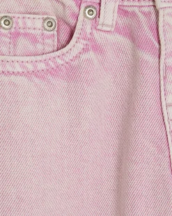 Mini Girls Pink Wide Leg Jeans Set