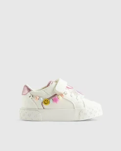 Mini Girls White Charm Trainers