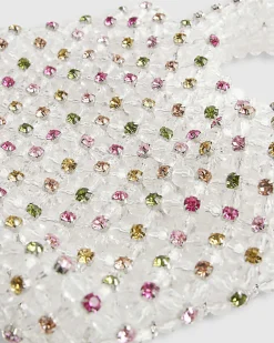 Multi Colour Diamante Beaded Clutch Bag