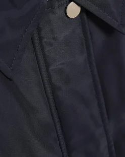 Navy Bubble Hem Jacket