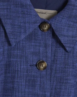 Navy Cotton Tailored Bomber Jacket