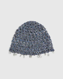 Navy Embellished Skull Cap