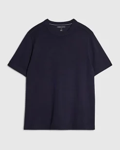 Navy Essential Slim Fit Knitted T-Shirt