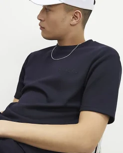 Navy Essential Slim Fit Lightweight T-Shirt