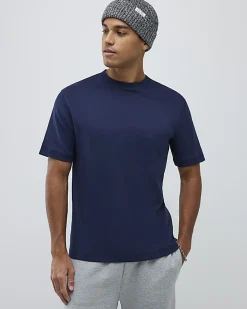 Navy Essential Slim Fit Midweight T-Shirt
