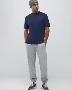 Navy Essential Slim Fit Midweight T-Shirt