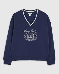 Navy Long Sleeve Heritage Crest Sweatshirt