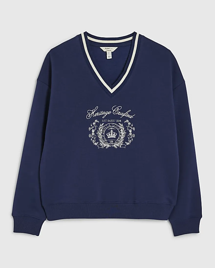 Navy Long Sleeve Heritage Crest Sweatshirt