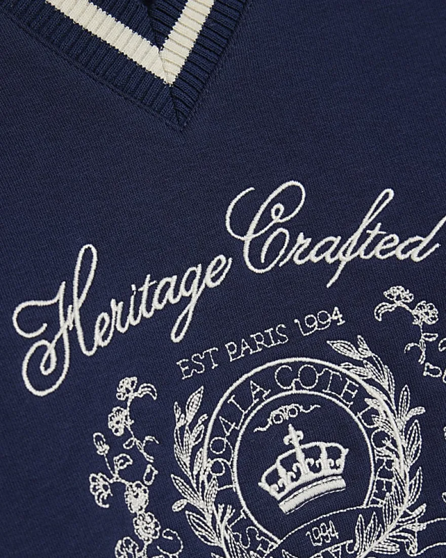 Navy Long Sleeve Heritage Crest Sweatshirt