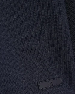 Navy Muscle Fit Stretch Pique Smart Shirt
