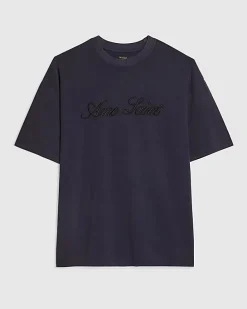 Navy Oversized Fit Ame Saint Pique T-Shirt