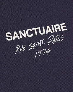 Navy Oversized Fit Heavyweight Print T-Shirt