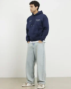 Navy Oversized Fit Sanctuaire Hoodie