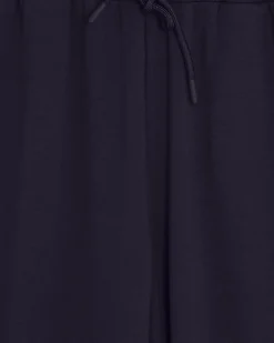 Navy Premium High Waisted Wide Leg Joggers