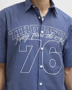 Navy Regular Fit 76 Check Shirt