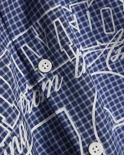Navy Regular Fit 76 Check Shirt