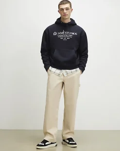 Navy Regular Fit Ame Studios Hoodie