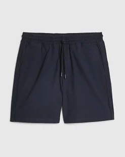 Navy Regular Fit Cross Hatch Shorts