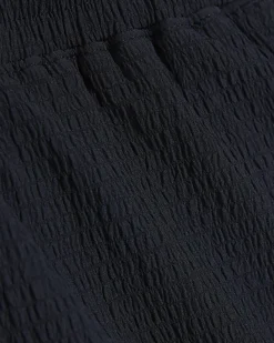 Navy Regular Fit Textured Shorts
