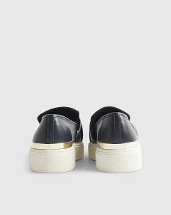 Navy Ring Twist Slip On Trainers