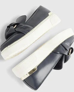 Navy Ring Twist Slip On Trainers