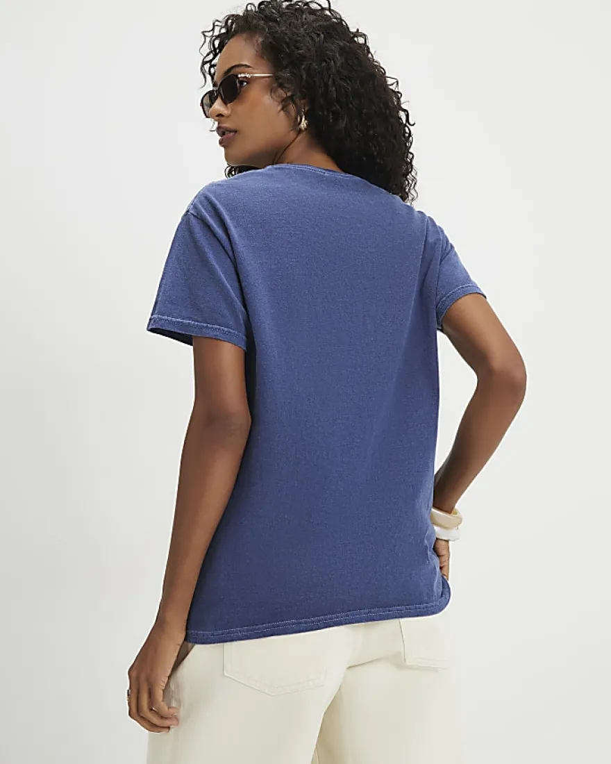 Navy Short Sleeve New York Badge T-Shirt