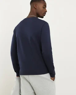 Navy Slim Fit Crew Neck Midweight T-Shirt