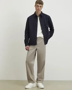 Navy Slim Fit Overshirt