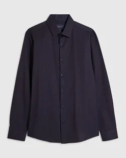 Navy Slim Fit Premium Long Sleeve Shirt
