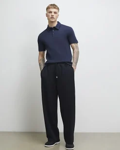 Navy Slim Fit Short Sleeve Polo Shirt