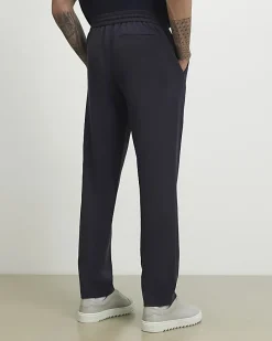 Navy Slim Fit Smart Joggers