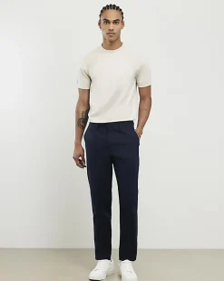Navy Slim Fit Stretch Chino Trousers
