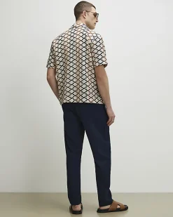Navy Slim Fit Trousers