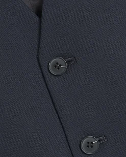 Navy slim fit waistcoat