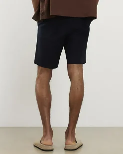 Navy Slim Longer Length Stretch Chino Shorts