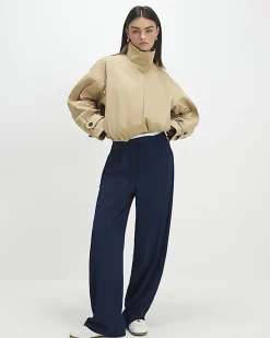 Navy Tailored Elasticated Jogger Trousers